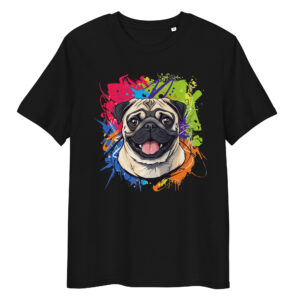 Camiseta de algodón orgánico unisex tallas grandes «Pug»
