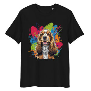 Camiseta de algodón orgánico unisex tallas grandes «Cocker Spaniel»