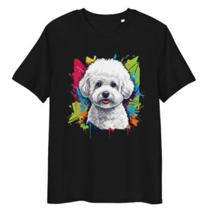 Camiseta de algodón orgánico unisex tallas grandes «Bichón Frisé»