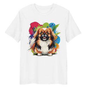 Camiseta de algodón orgánico unisex tallas grandes «Pekinés»