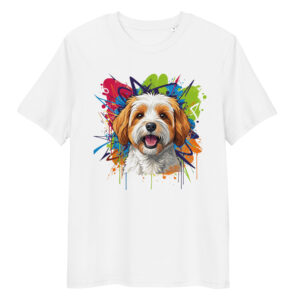 Camiseta de algodón orgánico unisex tallas grandes «Maltipoo»